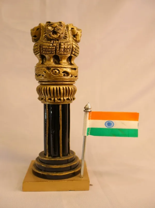 Ashoka Pillar with Indian National Flag Miniature