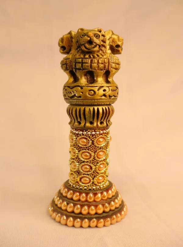 Decorative Ashoka Stambh with Beaded Embellishments