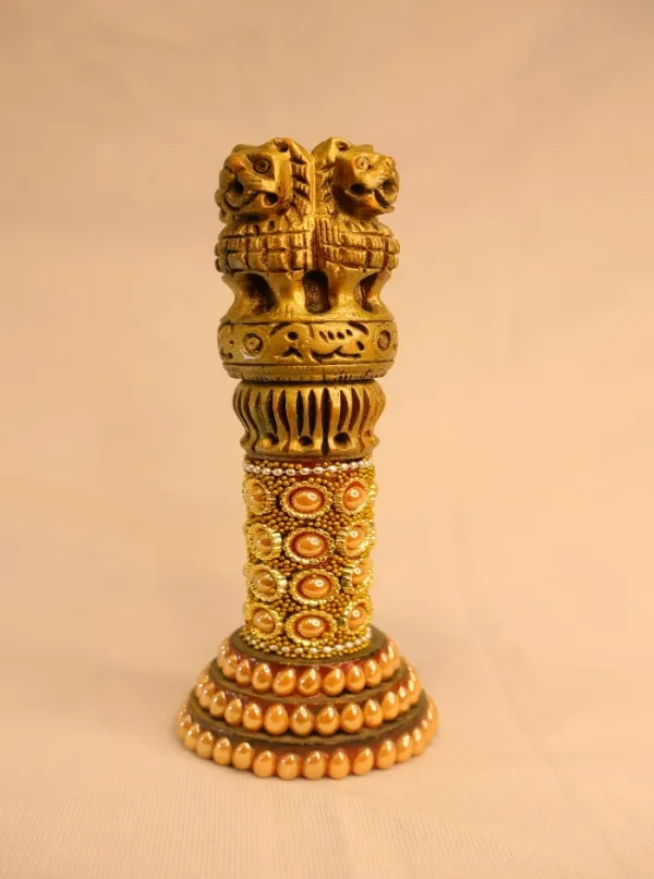 Decorative Ashoka Stambh with Beaded Embellishments