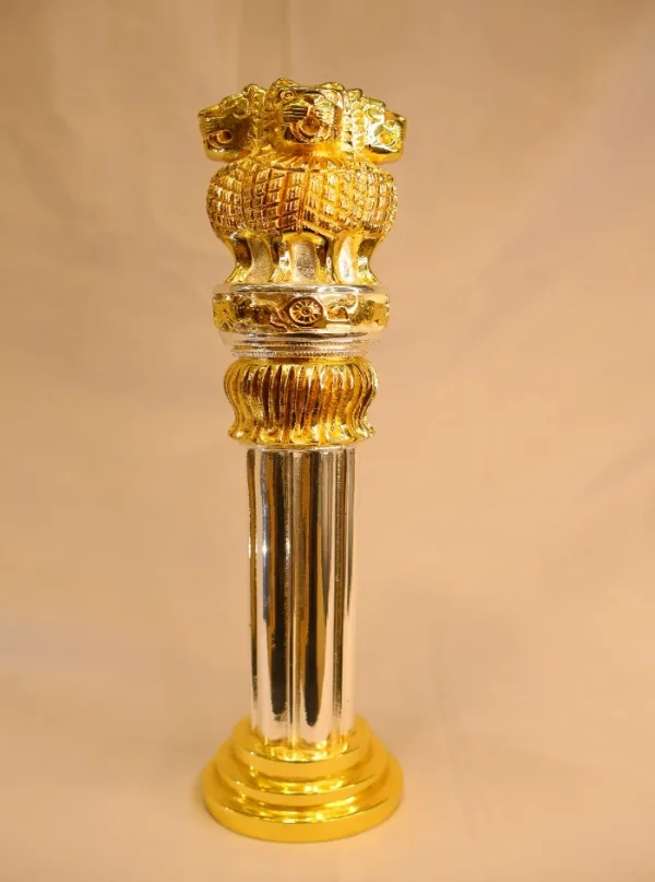 Golden & Silver Ashoka Stambh – Premium Metallic Finish