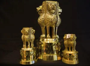 Premium Brass Ashok Stambh Handcrafted National Emblem of India
