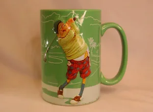 3D Golfe rMug Green Ceramic Golf Coffee Cup
