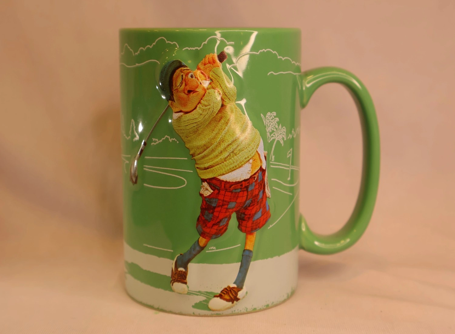 3D Golfe rMug Green Ceramic Golf Coffee Cup 3D Golfe rMug Green Ceramic Golf Coffee Cup