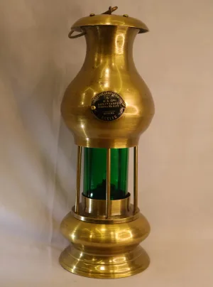 Antique Brass Miners Safety Lamp Type 6 MQ Eccles