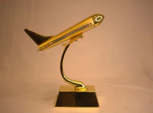 Gold Airplane Model — Aviation Desk Paperweight