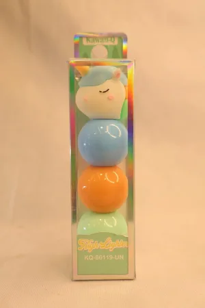 3-in-1 Stacked Multicolor Highlighter — Unicorn Cute Ball Design
