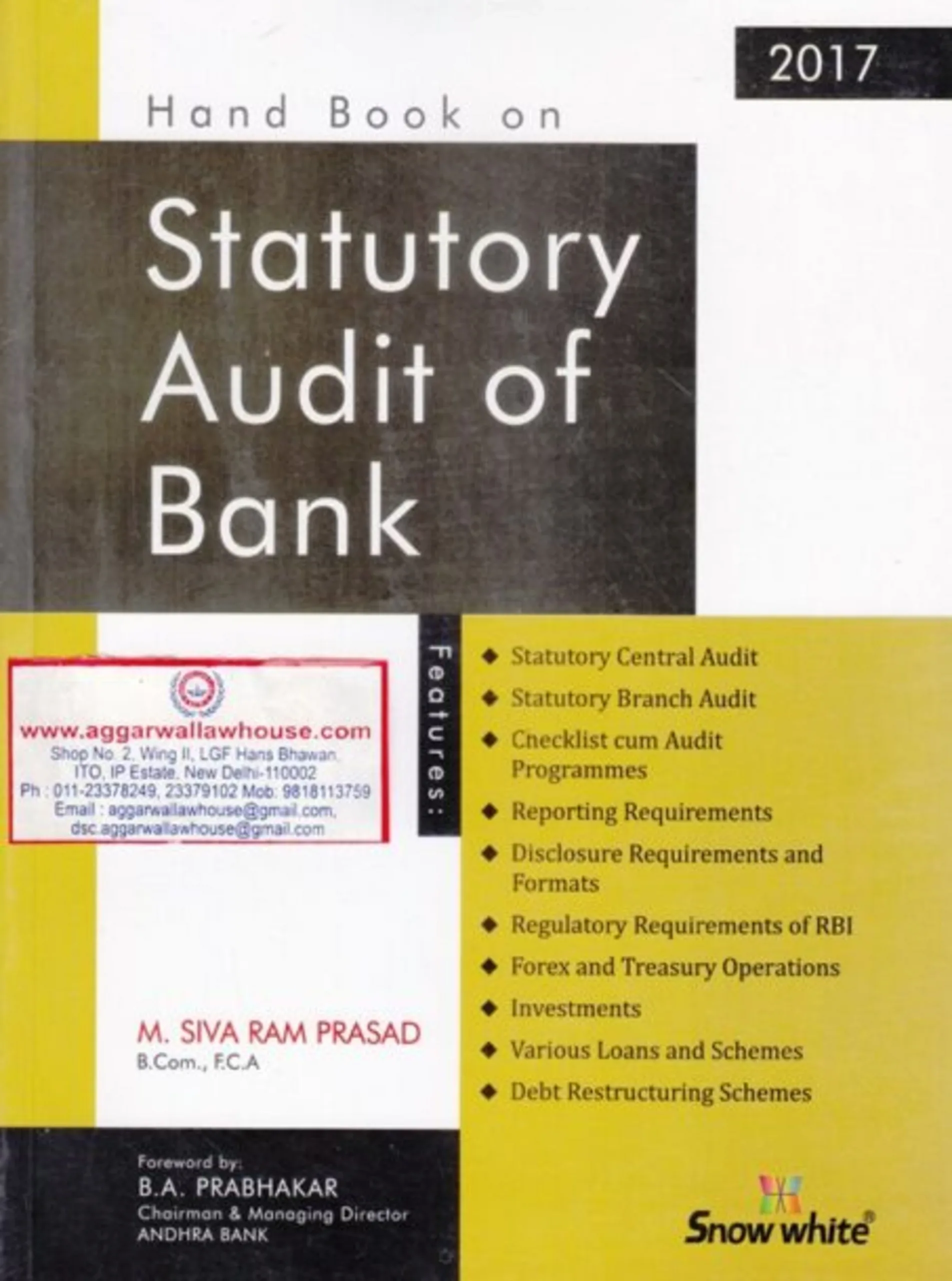 HandBook On Statutory Audit Of Bank HandBook On Statutory Audit Of Bank