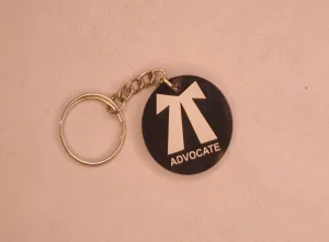 Advocate round keychain