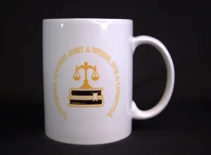 Lawyered Mug Scales of Justice