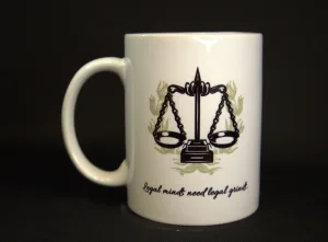 Legal Minds Need Legal Grinds Scales of Justice Coffee Mug
