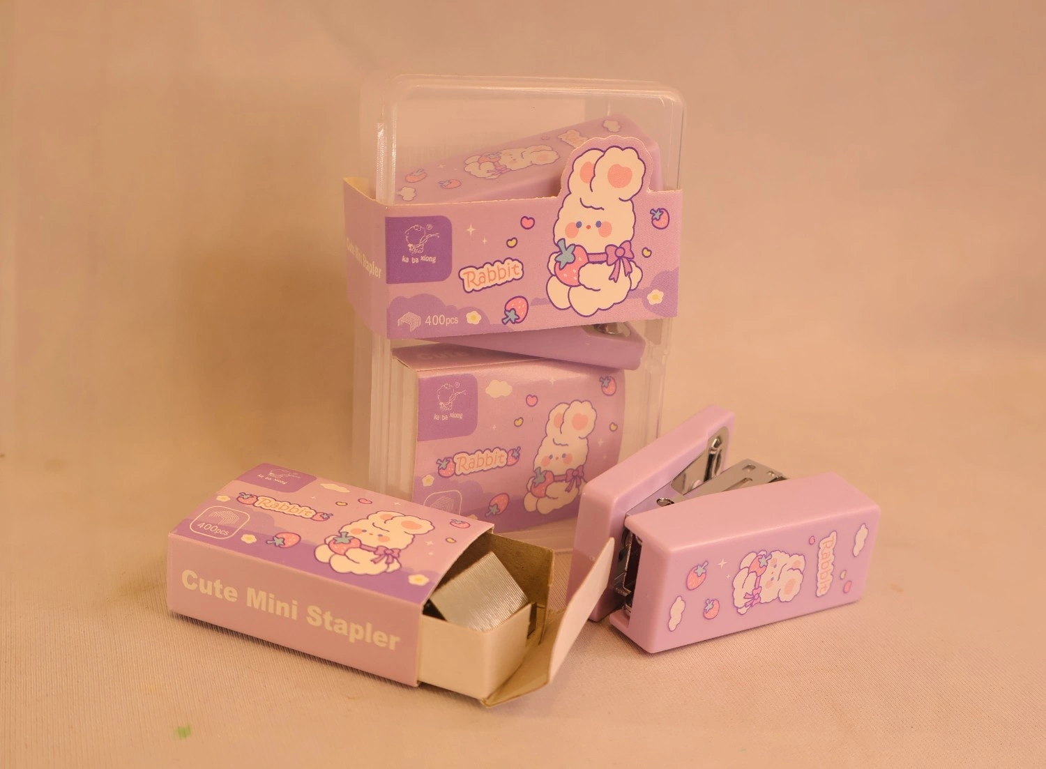 Purple “Rabbit” Cute Mini Stapler Set Purple “Rabbit” Cute Mini Stapler Set