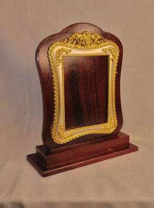 Ornate Wooden Plaque with Gold Baroque Frame — Premium Award