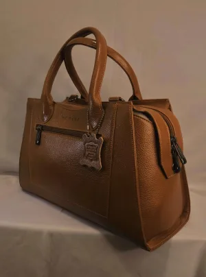Tan Pebbled Leather Bag