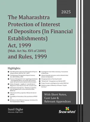 The Maharashtra Protection Of Interest Of Depositors (In Financial Establishments) Act, 1999 And Rules 1999