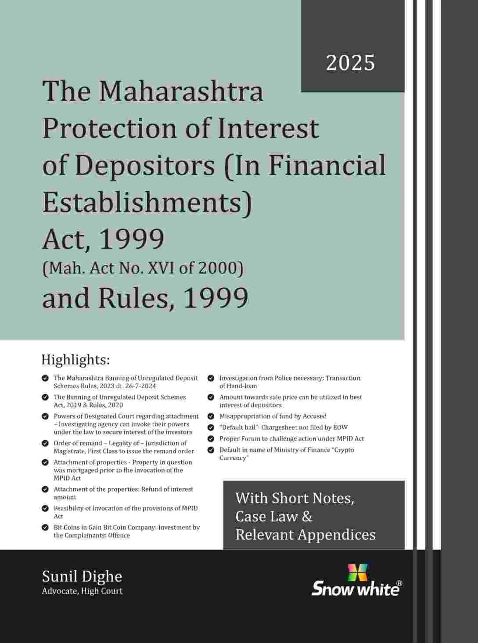 The Maharashtra Protection Of Interest Of Depositors In Financial Establishments Act 1999 And Rules 1999