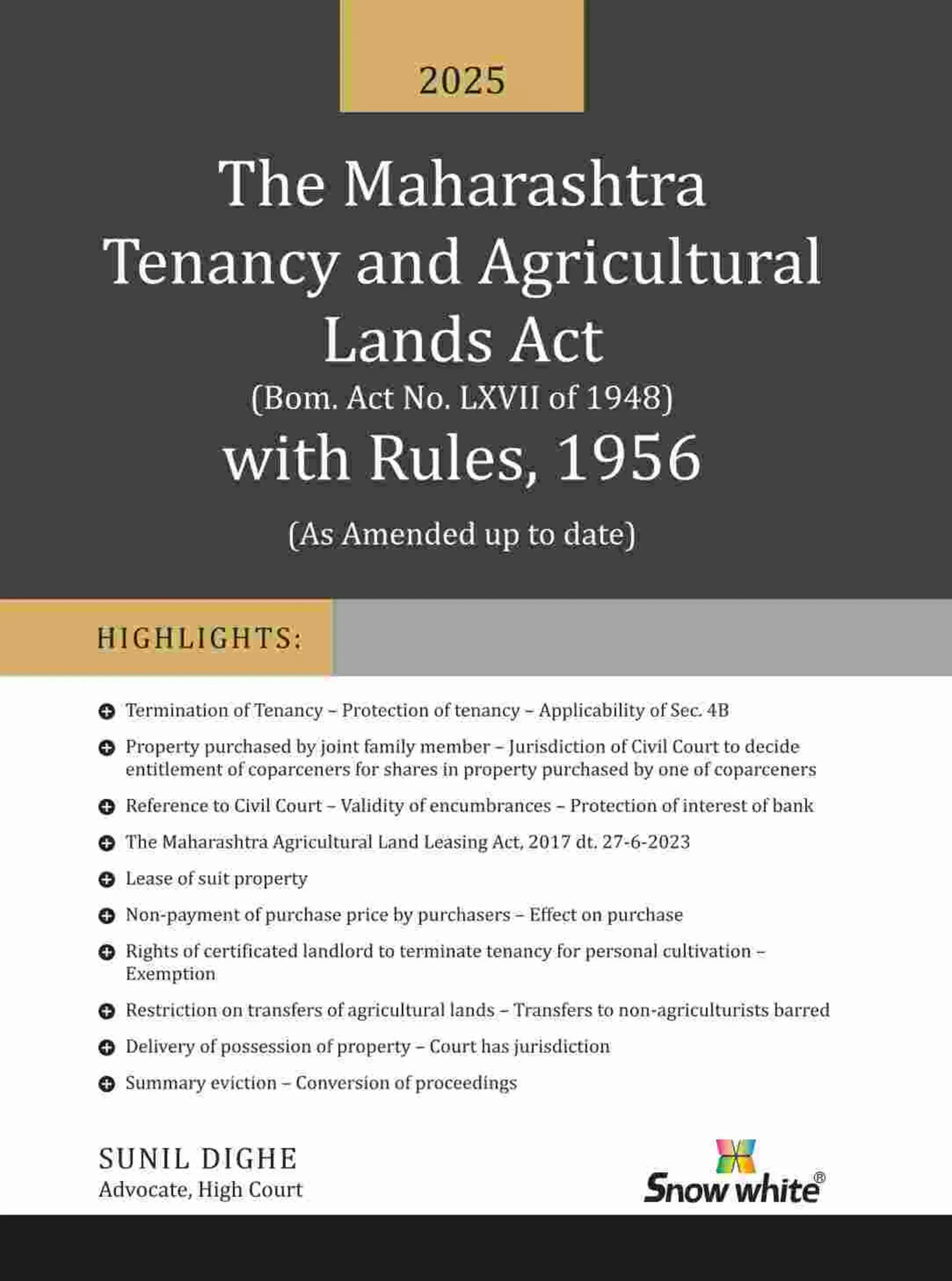 The Maharashtra Tenancy And Agricultural Lands Act With Rules 1956
