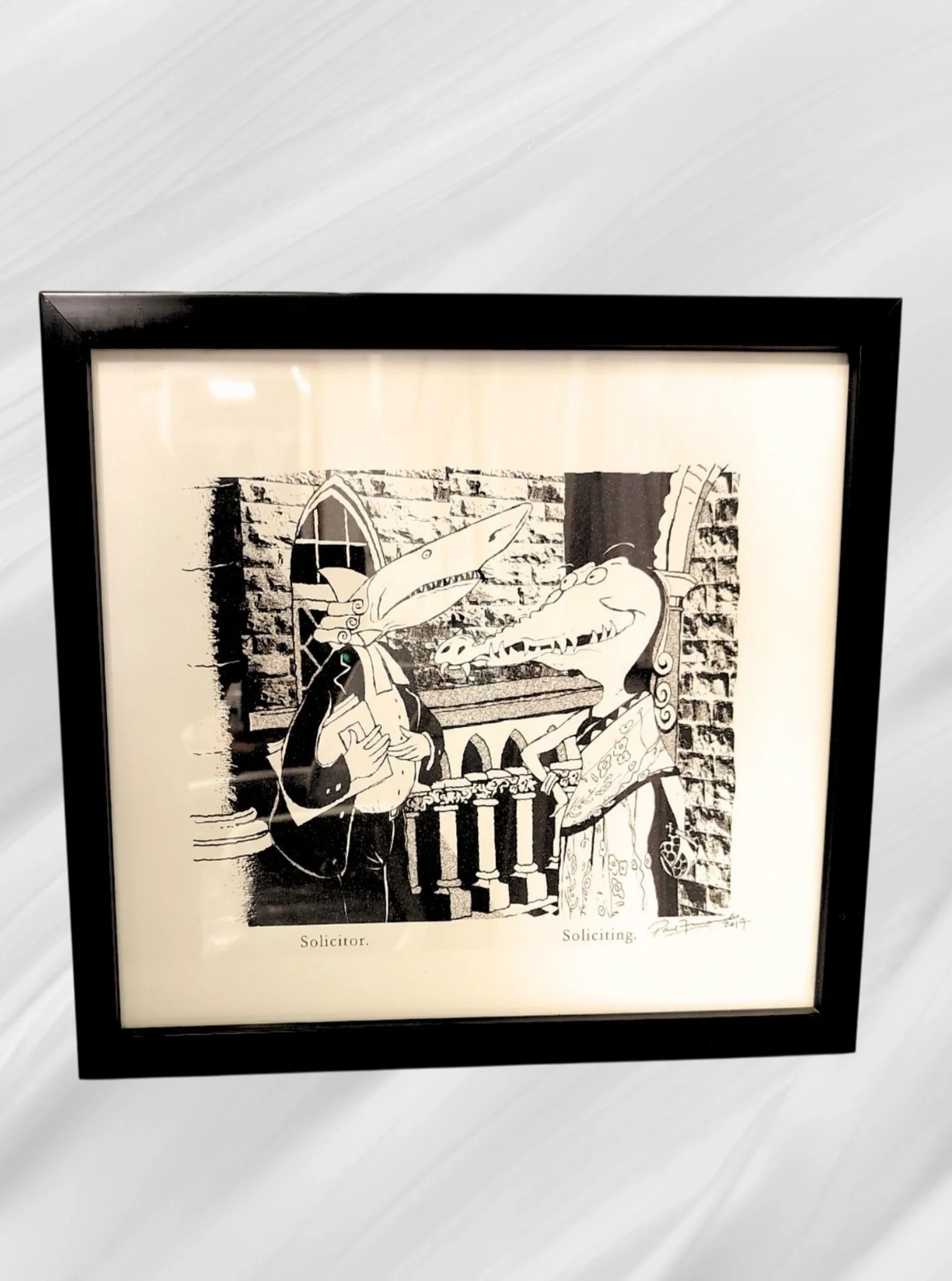 “Solicitor / Soliciting” Cartoon Print — Legal Satire “Solicitor / Soliciting” Cartoon Print — Legal Satire