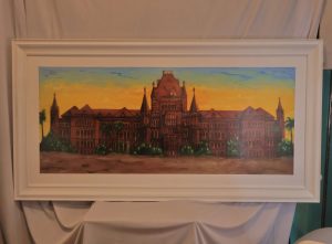 Bombay High Court wall art - Hand painted Canvas Print