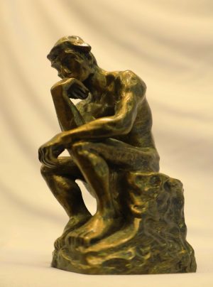 Bronze Thinker Sculpture — Classical