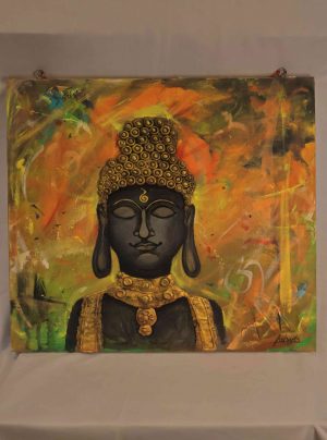 Buddha canvas print - Hand Painted