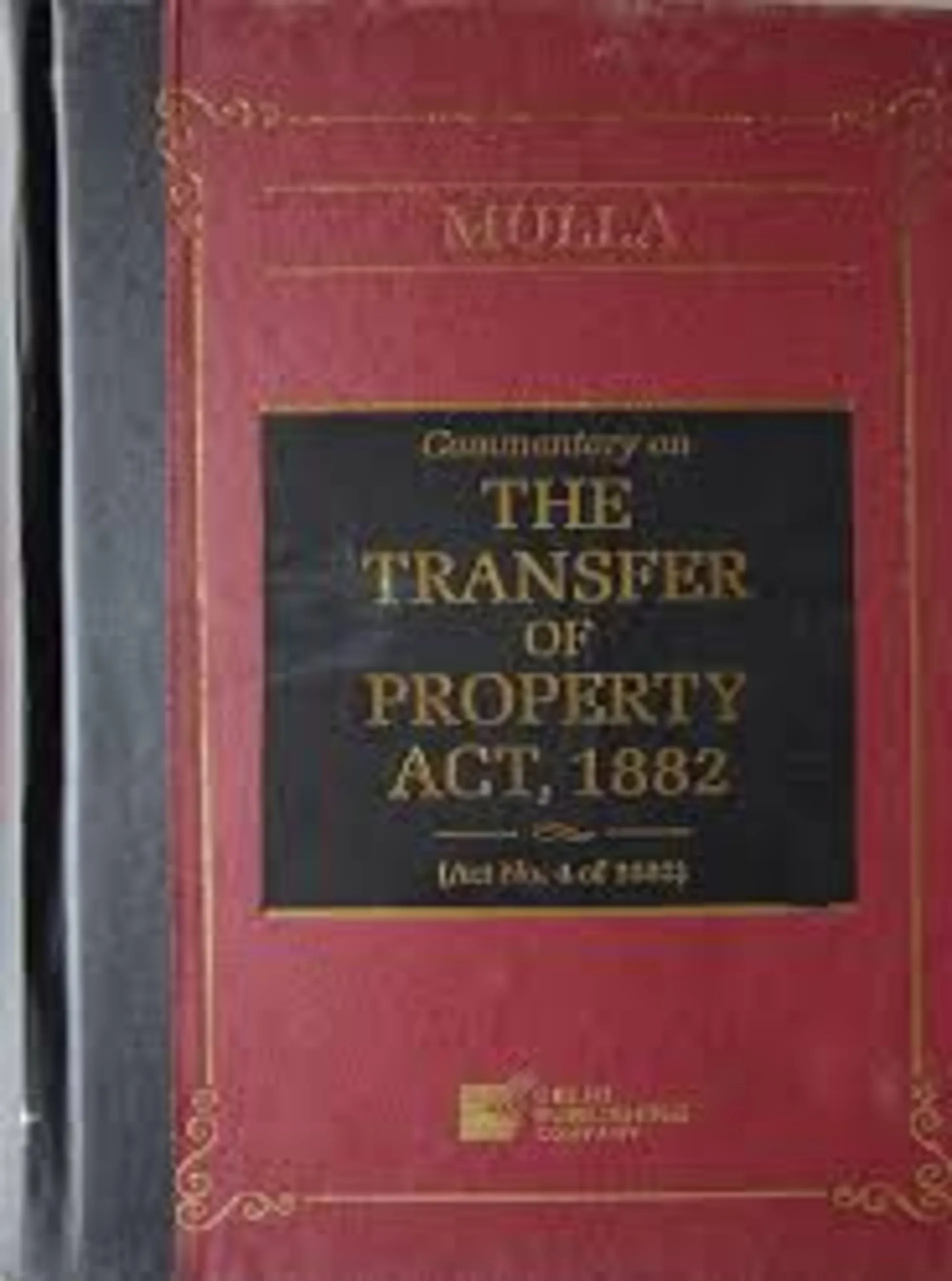 Commentary Transfer Property Act, 1882 1st Edition 2025