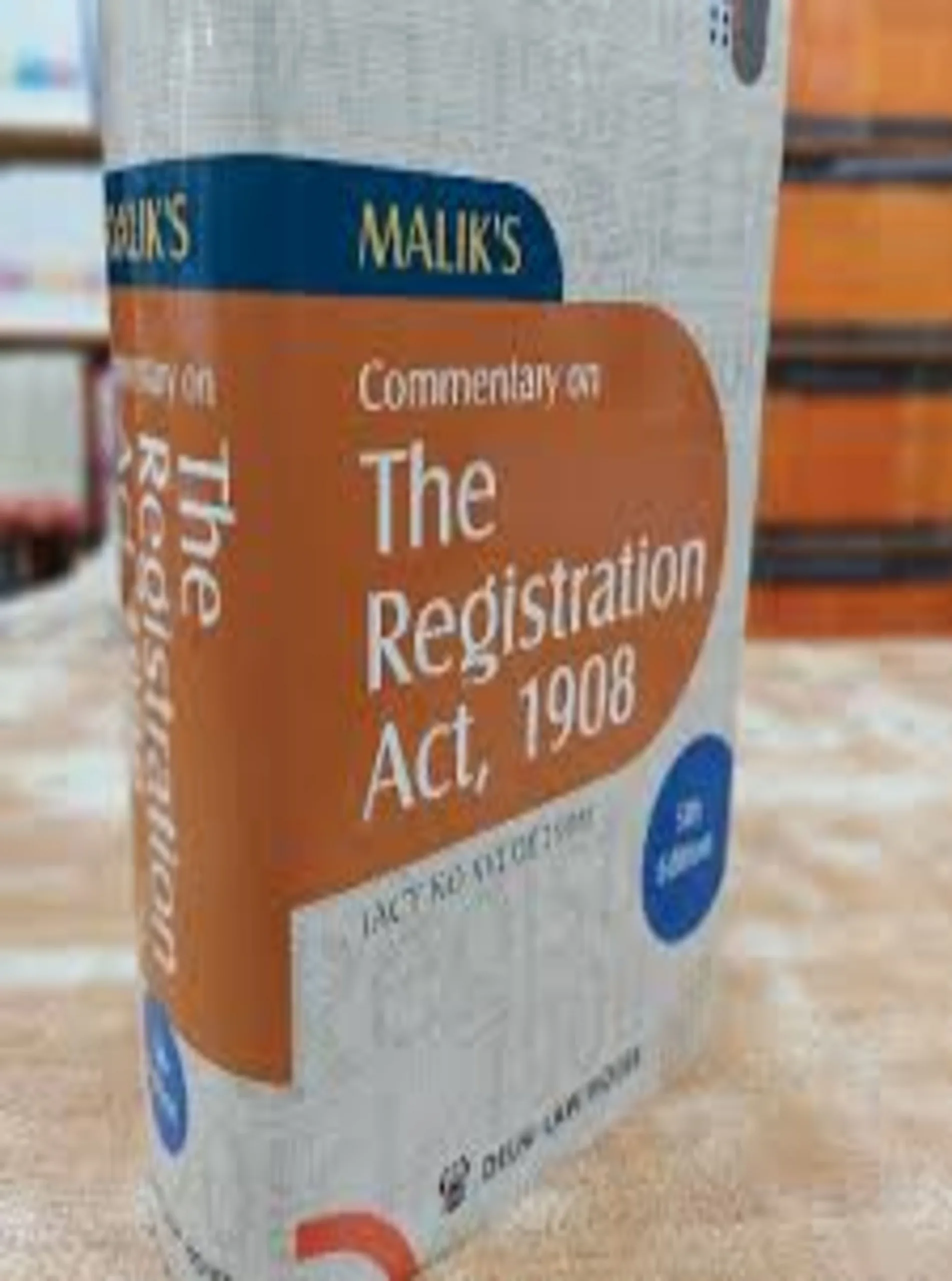 Commentary on Registration Act, 1908 with State Amendments, 5th Updated Edn.