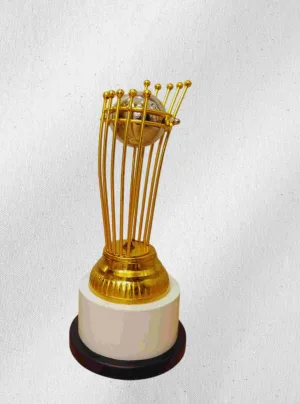 Cricket Trophy — Silver Ball Cricket Award with Engraving