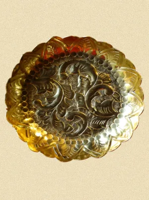 Embossed Decorative Gold Plate