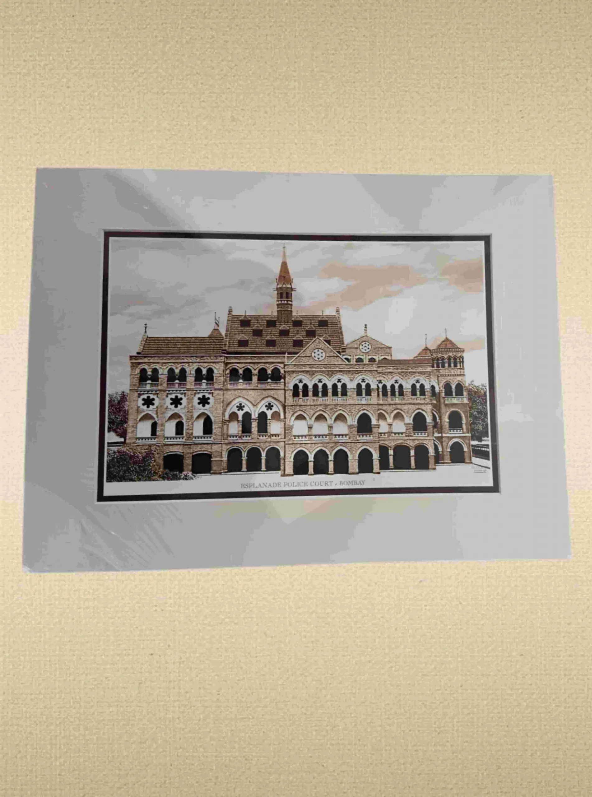 Esplanade Police Court Bombay Mounted Frame