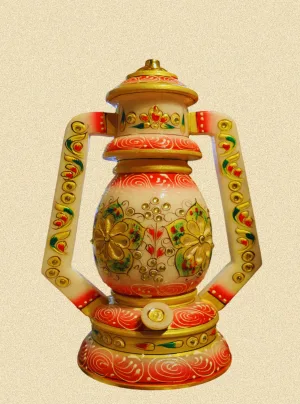 Hand-Painted Lantern — Ornamental Marble Vase