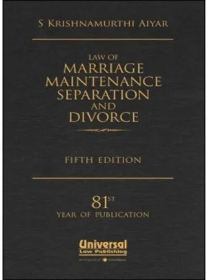 Law of Marriage, Maintenance, Separation and Divorce