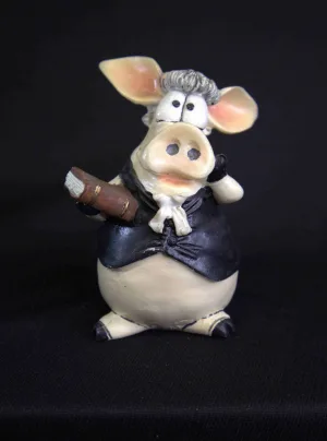Lawyer Pig Figurine