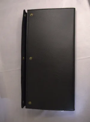 Lawyer's Black Leather Organizer — Cards & Bands Holder