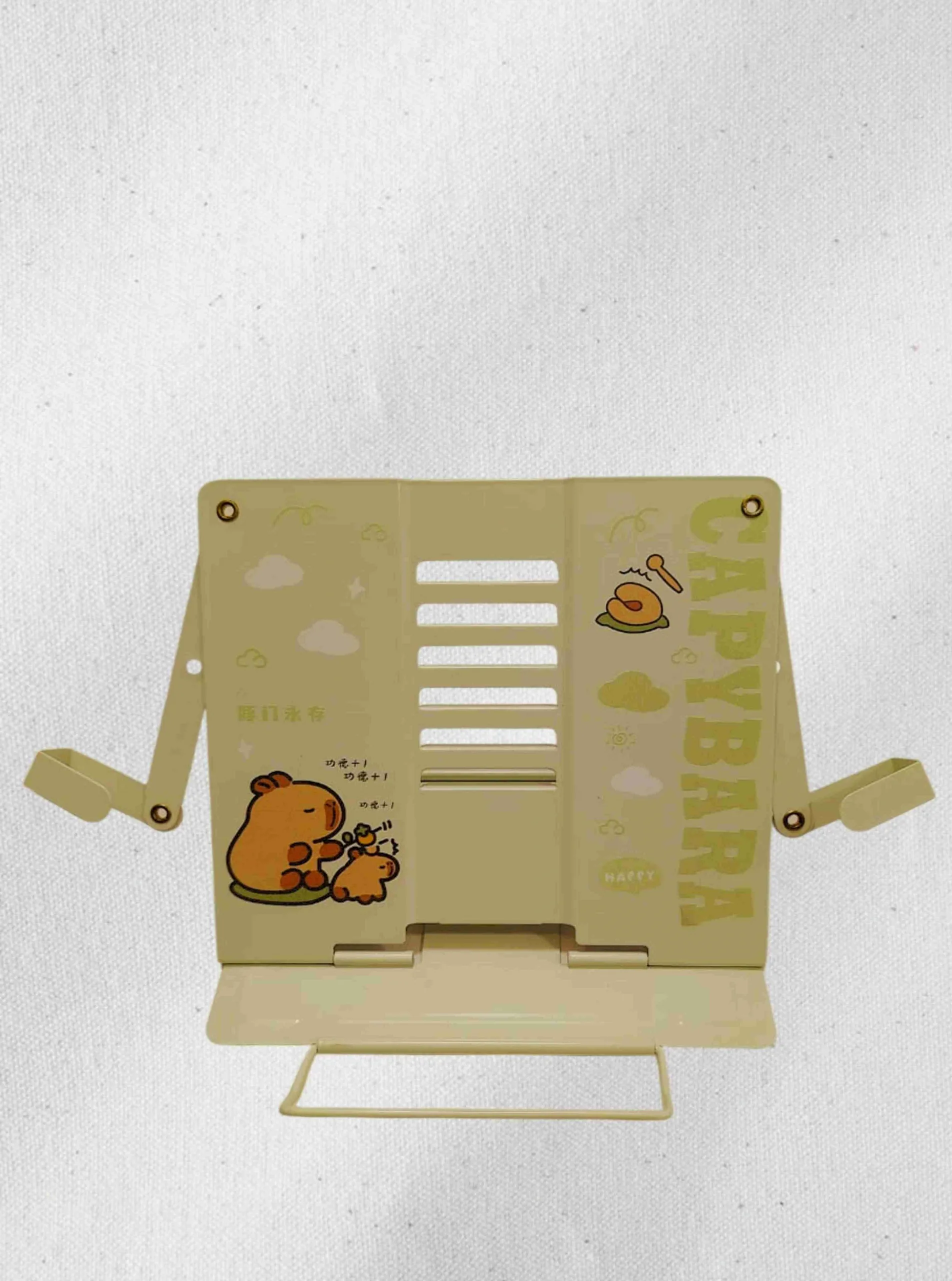 Light Green Capybara Foldable Book & Tablet Stand (2)