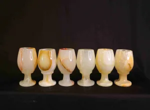 Royal Onyx Stone Goblet Set