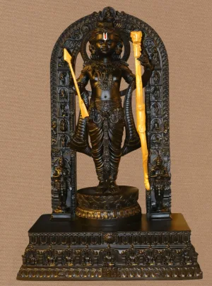 Shree Ram Statue — Black & Gold