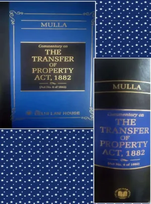 Transfer of Property Act, 1882 in Single volume, Deluxe bound, 1st Edn.,