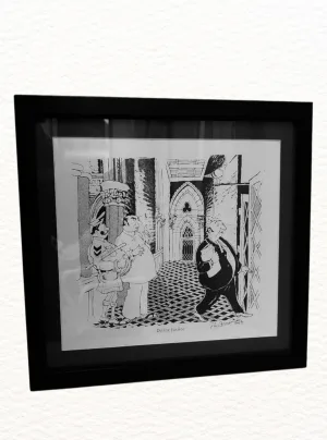 “Divine Justice” Cartoon Print — Legal & Religious Satire