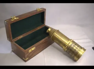 Victorian Marine Brass Telescope — Collapsible Antique Spyglass