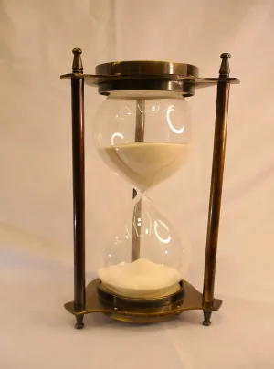 Vintage Brass Hourglass Timer