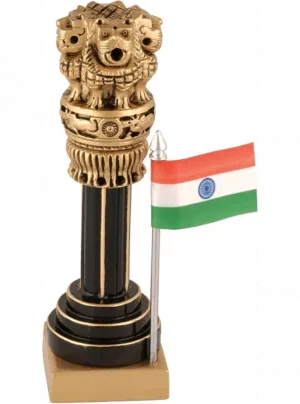Ashoka Pillar with Indian National Flag Miniature