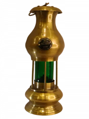 Antique Brass Miner’s Safety Lamp – Type 6 M & Q, Eccles