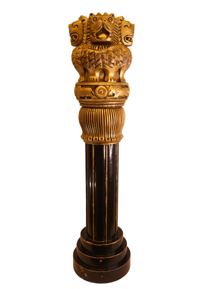 Black & Golden Wooden Ashok Stambh – Symbol of Indian Pride (8)-Photoroom