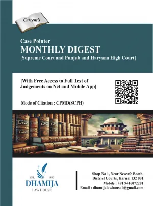 Case Pointer Monthly Digest Supreme Court And Punjab And Haryana High Court