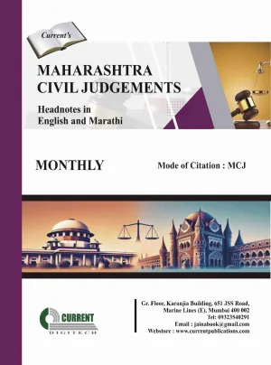 Maharashtra Civil Judgements – Headnotes in English and Marathi – Monthly