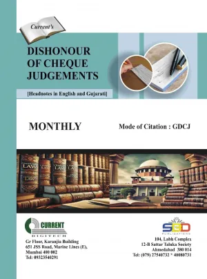 Dishonour of Cheque Judgements – Headnotes in English and Gujarati – Monthly