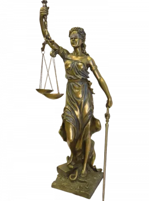 Lady of Justice Brass