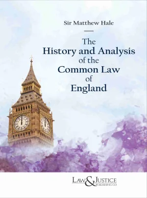 The History and Analysis of the Common Law of England Indian Reprint, 2023