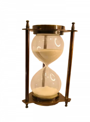Vintage Brass Hourglass Timer
