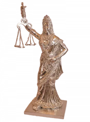 Lady Justice statue - Silver Leafing